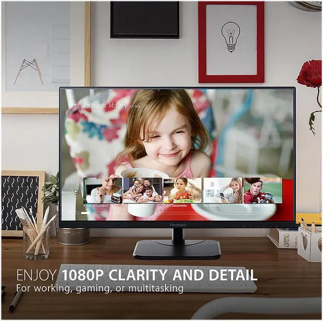Alt view image 2 of 15 - ViewSonic VA2756-MHD 27" Full HD 1920 x 1080 VGA HDMI DisplayPort Built-in Speakers SuperClear Backlit LED IPS Monitor