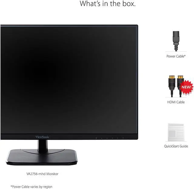 Alt view image 5 of 15 - ViewSonic VA2756-MHD 27" Full HD 1920 x 1080 VGA HDMI DisplayPort Built-in Speakers SuperClear Backlit LED IPS Monitor