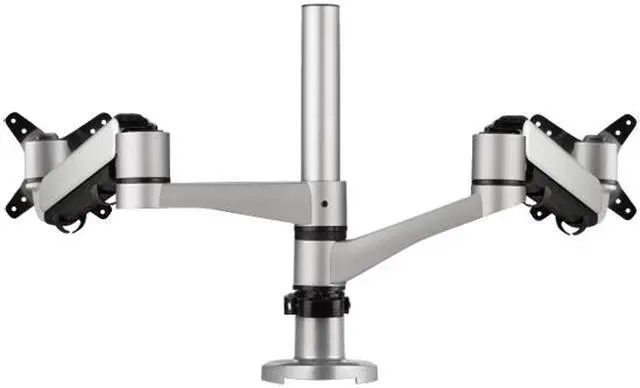 Alt view image 4 of 4 - Spring-Loaded Dual Monitor Mounting Arm for Two Monitors up to 27 Inches Each VESA 75x75 and 100x100mm Compatible