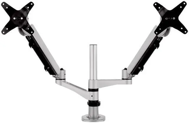 Main image of Spring-Loaded Dual Monitor Mounting Arm for Two Monitors up to 27 Inches Each VESA 75x75 and 100x100mm Compatible