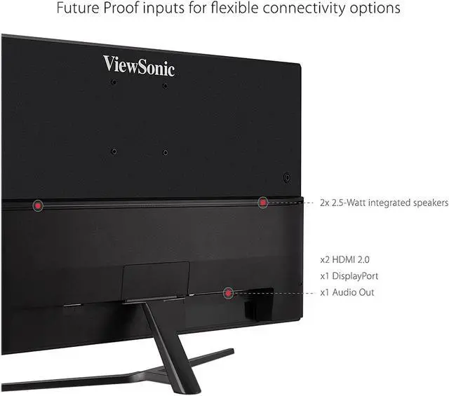 Alt view image 4 of 9 - ViewSonic VX3211-4K-MHD 32 Inch 4K UHD Monitor with 99% sRGB Color Coverage HDR10 FreeSync HDMI and DisplayPort