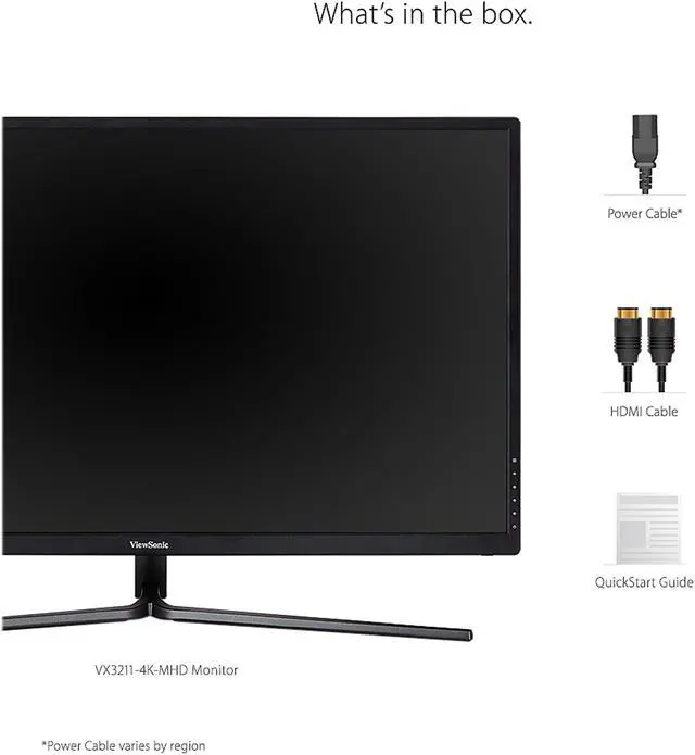 Alt view image 5 of 9 - ViewSonic VX3211-4K-MHD 32 Inch 4K UHD Monitor with 99% sRGB Color Coverage HDR10 FreeSync HDMI and DisplayPort