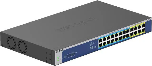Alt view image 5 of 8 - NETGEAR 24-Port Gigabit Ethernet High-Power PoE+ Unmanaged Switch with 16-Ports PoE++ (480W) | GS524UP