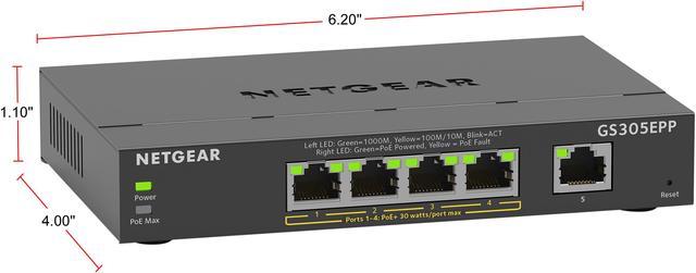 Netgear GS305EPP 5-Port Gigabit PoE+ Compliant Managed Switch