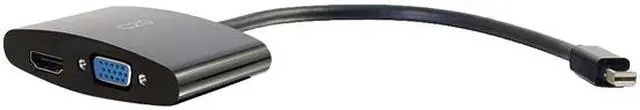 Alt view image 2 of 4 - C2g 8In Mini Displayport To 4K Hdmi Or Vga Adapter - Black