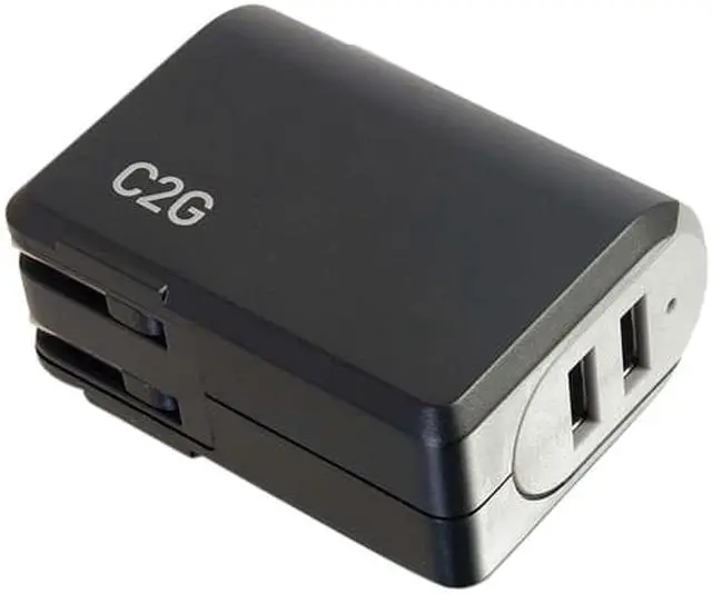Alt view image 4 of 6 - C2G 20276 Travel/Wall Charger for Universal-Black