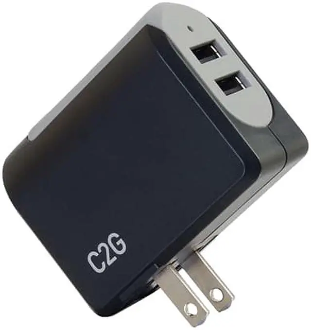 Alt view image 6 of 6 - C2G 20276 Travel/Wall Charger for Universal-Black