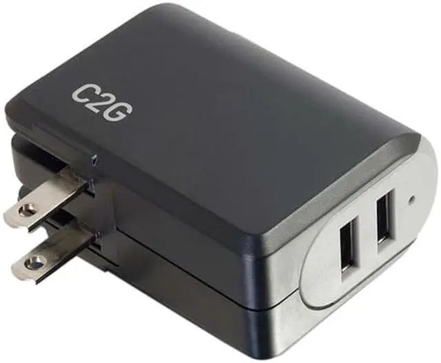 Alt view image 5 of 6 - C2G 20276 Travel/Wall Charger for Universal-Black