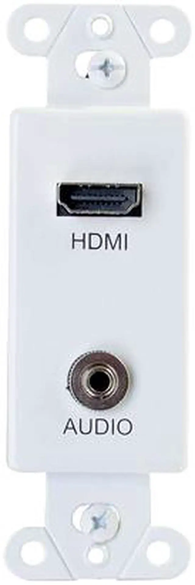 Alt view image 2 of 4 - C2G 39872 HDMI and 3.5mm Audio Pass Through Decorative Wall Plate, White