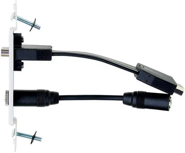 Alt view image 3 of 4 - C2G 39872 HDMI and 3.5mm Audio Pass Through Decorative Wall Plate, White