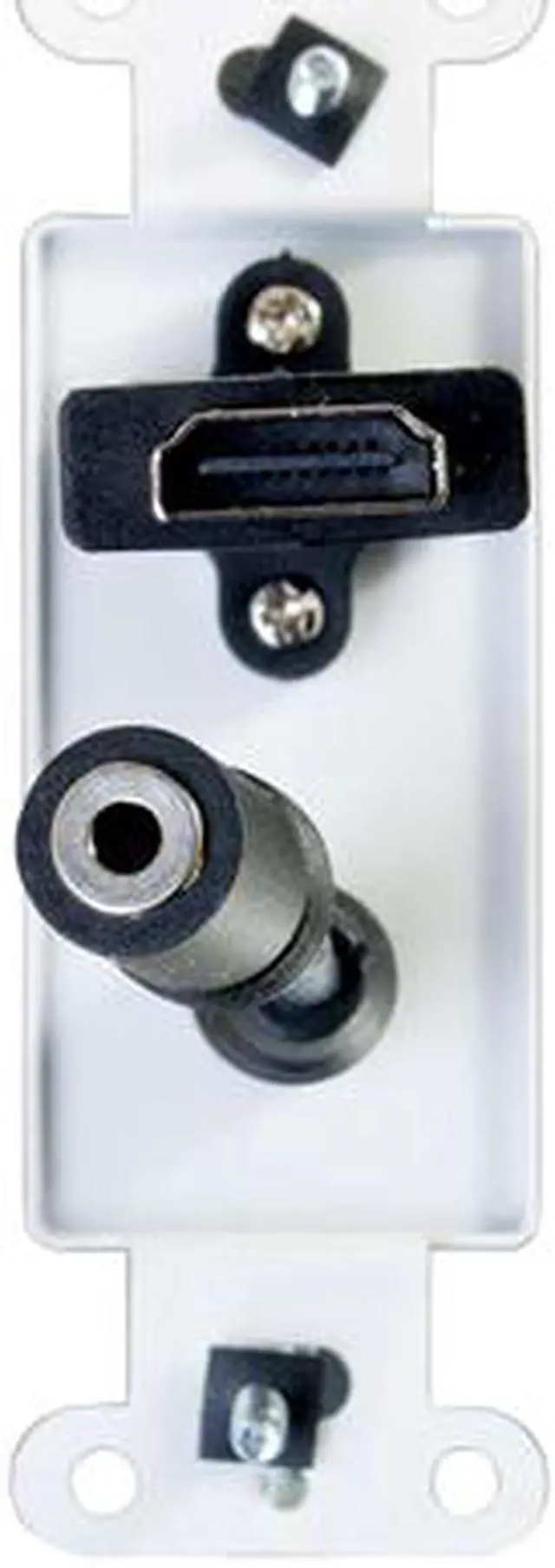 Alt view image 4 of 4 - C2G 39872 HDMI and 3.5mm Audio Pass Through Decorative Wall Plate, White