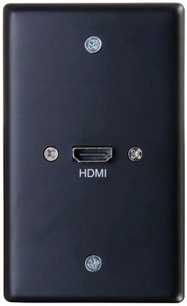 Alt view image 2 of 4 - C2G 39878 HDMI Pass Through Single Gang Wall Plate, Black