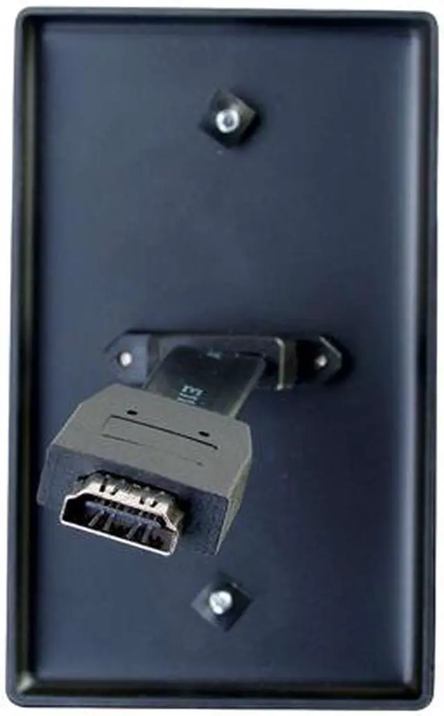 Alt view image 4 of 4 - C2G 39878 HDMI Pass Through Single Gang Wall Plate, Black