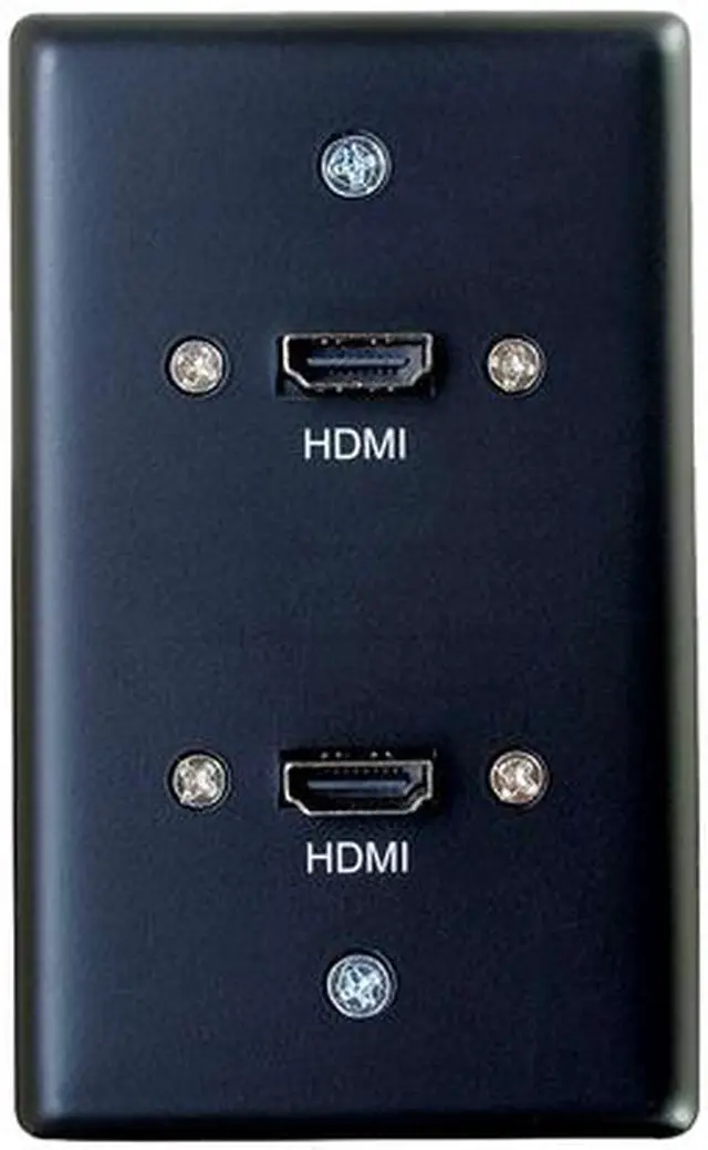Alt view image 2 of 4 - C2G 39879 Dual HDMI Pass Throuigh Single Gang Wall Plate, Black