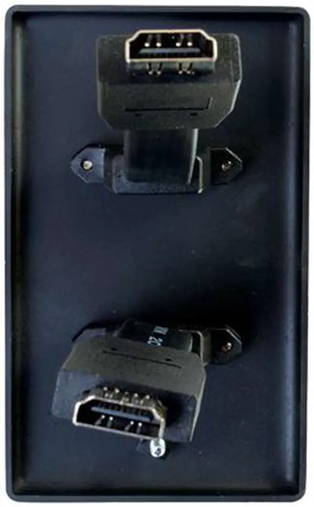 Alt view image 4 of 4 - C2G 39879 Dual HDMI Pass Throuigh Single Gang Wall Plate, Black