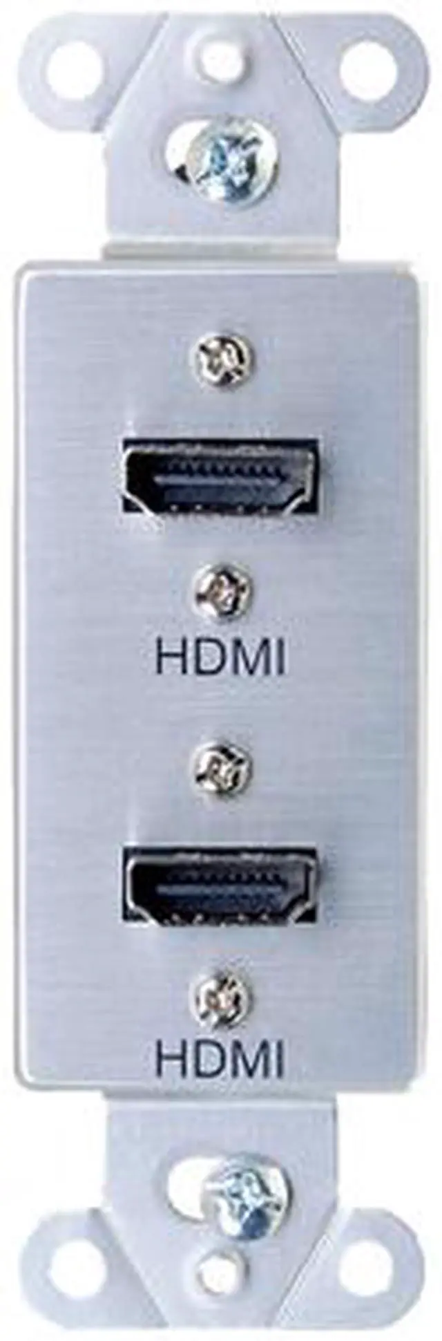 Alt view image 2 of 4 - C2G 39875 Dual HDMI Pass Through Decorative Wall Plate, Aluminum