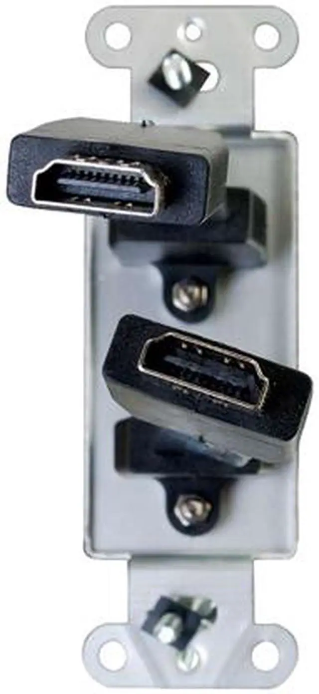 Alt view image 4 of 4 - C2G 39875 Dual HDMI Pass Through Decorative Wall Plate, Aluminum
