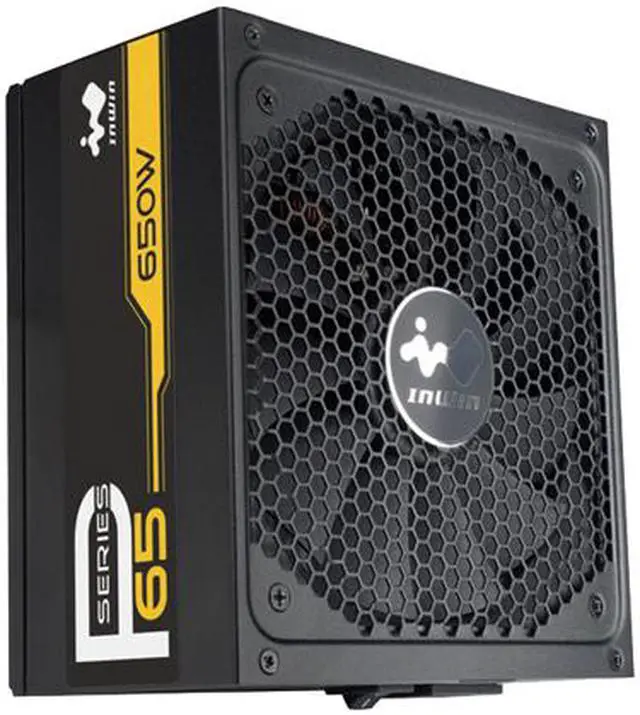 Alt view image 4 of 9 - InWin P Series P65 650W SECC ATX12V EPS12V APFC 80 PLUS Gold certified Full Modular Power Supply