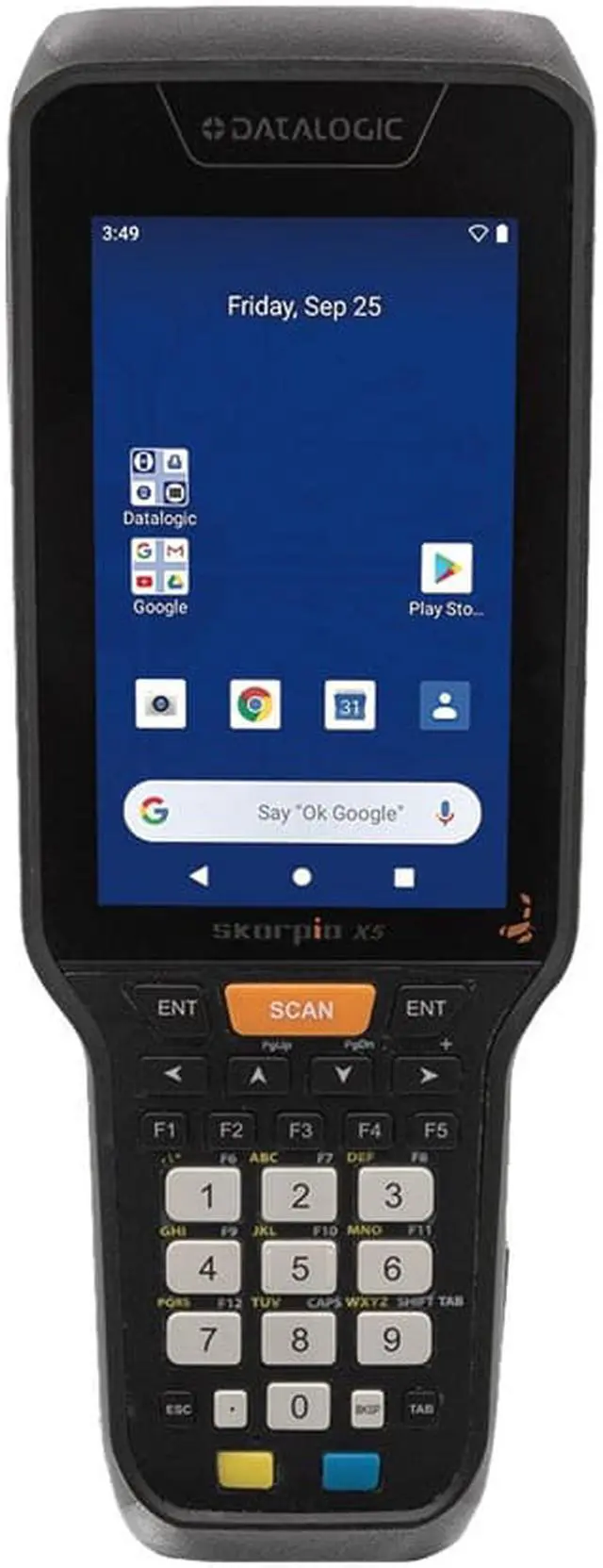 Alt view image 2 of 2 - SKORPIO X5 HAND HELD 80211 ABGNAC 43 DISPLAY BT V5 4GB RAM64GB FLASH 28KEY NUMERIC 2D IMAGER SR W GREEN SPOT ANDROID 10
