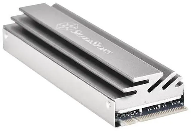 Alt view image 2 of 4 - Silverstone Aluminum alloy M.2 SSD cooling Kit - Stainless steel base - Includes high efficiency thermal pad  TP04