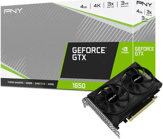 Alt view image 7 of 7 - PNY GeForce GTX 1650 4GB GDDR6 PCI Express 3.0 x16 Graphics Card VCG16504D6DFPPB