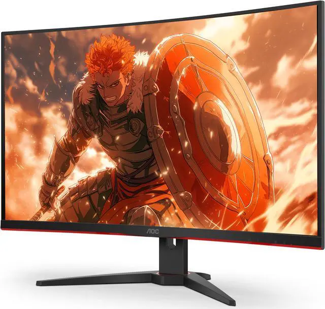 Alt view image 3 of 7 - AOC 32" (31.5" Viewable) 165 Hz VA FHD Gaming Monitor FreeSync (AMD Adaptive Sync) 1920 x 1080 D-Sub, HDMI, DisplayPort, Audio C32G2E