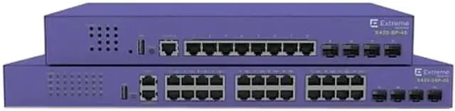 Main image of 8 Port 101001000BASET w Half Duplex Support PoE 2 1G BASET Uplinks ExtremeXOS Value Edge License