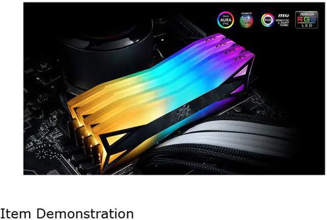 Alt view image 7 of 7 - XPG SPECTRIX D60G RGB Desktop Memory: 16GB (2x8GB) DDR4 3200MHz CL16 GREY
