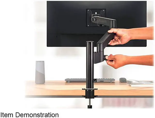 Alt view image 3 of 4 - SIIG AC CEMT3E11S1 Dual Pole Arm MultiAngle Monitor Desk Mount Brown Box