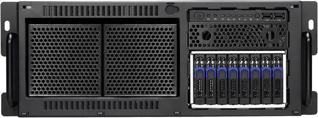 Alt view image 4 of 8 - Tyan System B7100F48BV10HR-N 4U RM Dual Socket Xeon 10x2.5 inch Hot-Swap HDD/SSD Brown Box