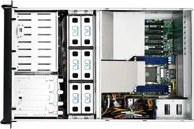 Alt view image 6 of 8 - Tyan System B7100F48BV10HR-N 4U RM Dual Socket Xeon 10x2.5 inch Hot-Swap HDD/SSD Brown Box