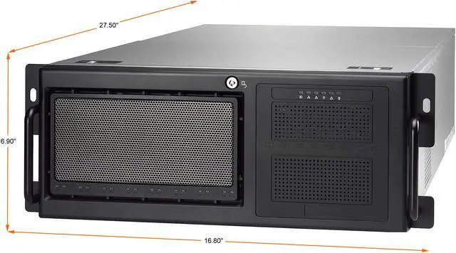 Alt view image 8 of 8 - Tyan System B7100F48BV10HR-N 4U RM Dual Socket Xeon 10x2.5 inch Hot-Swap HDD/SSD Brown Box