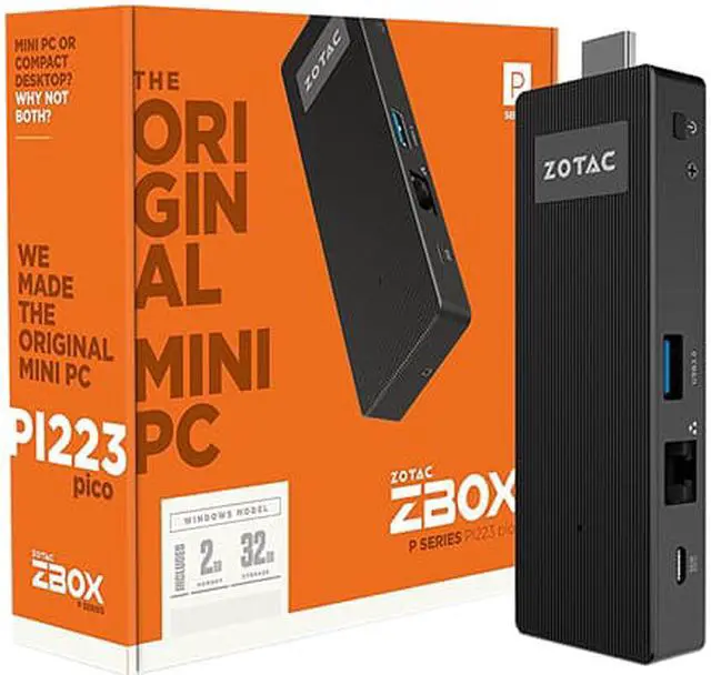Alt view image 13 of 14 - Zotac System ZBOX-PI223-W2B Atom x5-Z8350 2GB DDR3L 32GB Intel HD HDMI Windows 10