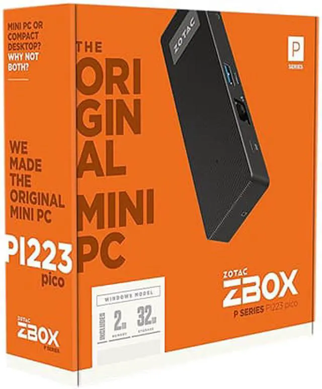 Alt view image 14 of 14 - Zotac System ZBOX-PI223-W2B Atom x5-Z8350 2GB DDR3L 32GB Intel HD HDMI Windows 10