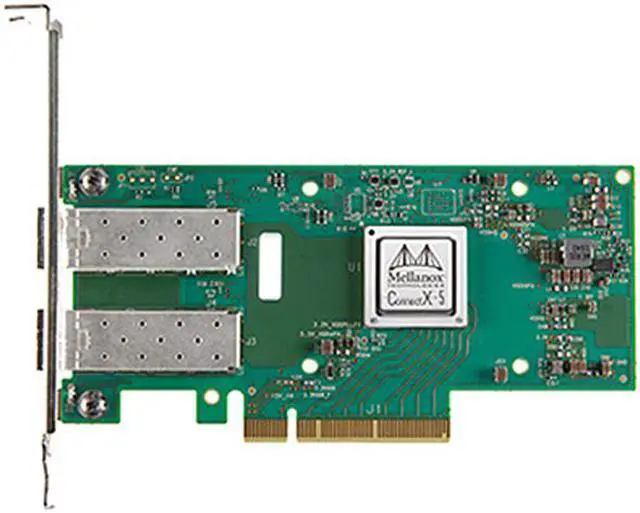 Main image of ConnectX-5 EN Network Interface Card, 10/25GbE Dual-port SFP28, PCIe3.0 x8, UEFI Enabled (x86/ARM), Tall Bracket