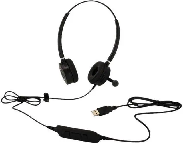 Main image of Spracht Wired Noise Canceling Stereo On Ear Computer Headset Black (HS-WD-USB-2) HSWDUSB2