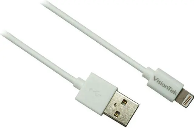 Main image of VisionTek 901199 Lightning to USB White 2 Meter Cable