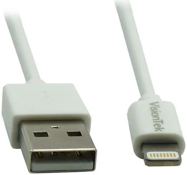 Alt view image 2 of 2 - VisionTek 901199 Lightning to USB White 2 Meter Cable