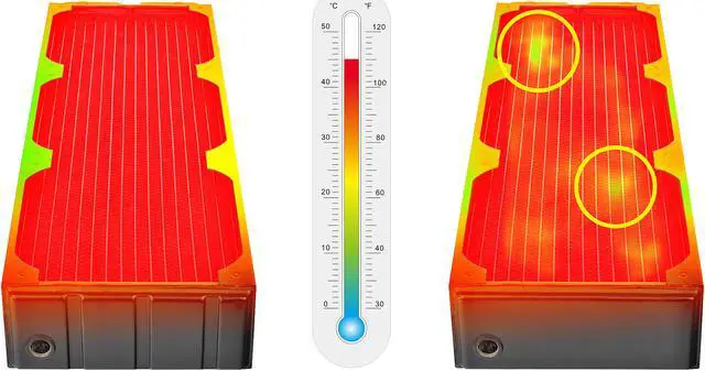 Alt view image 7 of 7 - Thermaltake CL420, 64mm Thick 420mm Long, High-Density Fins, Triple-Row, Copper Radiator CL-W193-CU00BL-A