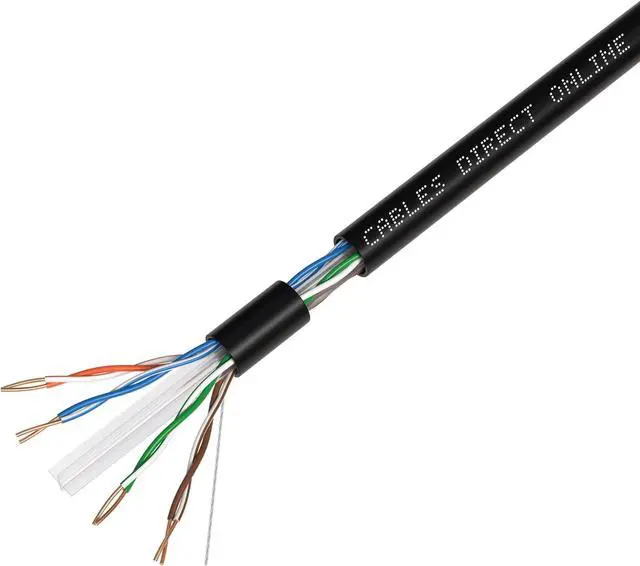 Alt view image 3 of 6 - Cables Direct Online CAT6 1000ft Solid Ethernet LAN Cable Copper Clad Aluminum (CCA) 23AWG High-Speed Network, Gaming, Streaming, and Office Use Black