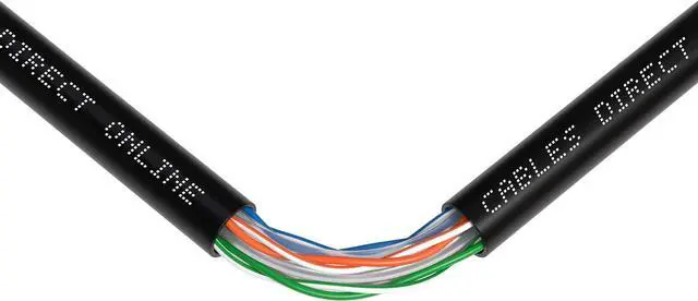 Alt view image 4 of 6 - Cables Direct Online CAT6 1000ft Solid Ethernet LAN Cable Copper Clad Aluminum (CCA) 23AWG High-Speed Network, Gaming, Streaming, and Office Use Black