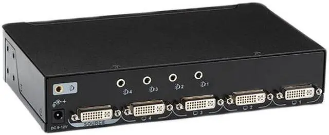 Alt view image 2 of 2 - DVI-D Splitter with Audio and HDCP, 1 x 4
