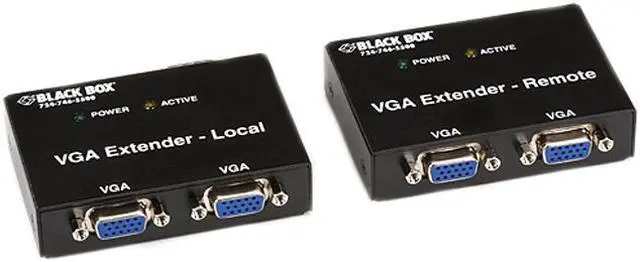 Main image of Black Box VGA Extender Kit, 2-Port Local, 2-Port Remote