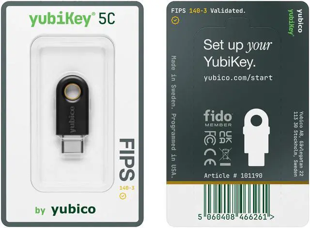 Alt view image 6 of 7 - Yubico YubiKey 5C FIPS (140-3) Multi-Factor Authentication (MFA)