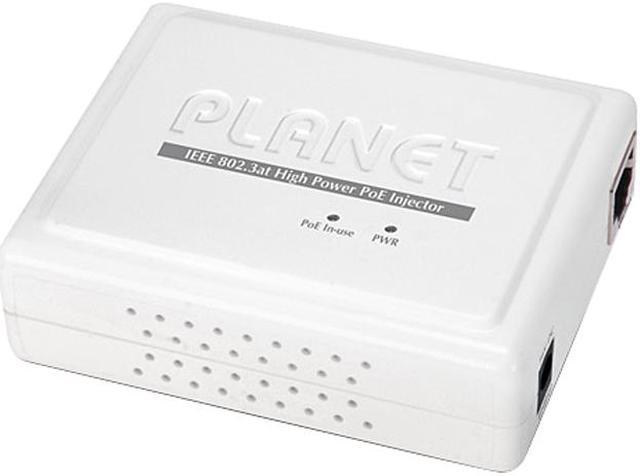 PLANET POE-161 IEEE 802.3at Gigabit High Power Over Ethernet Injector  (10/100/1000 Mbps, Mid-Span, 30 Watts) 
