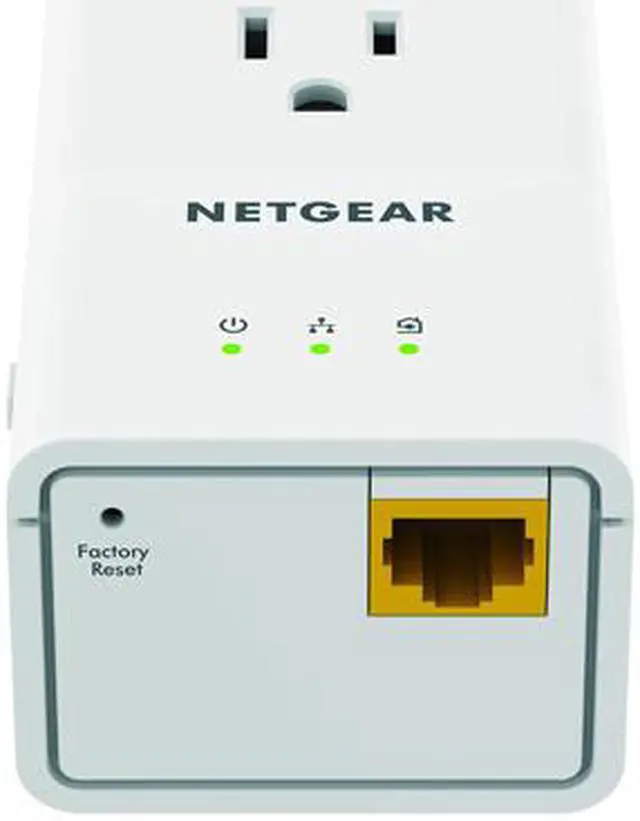 Alt view image 3 of 5 - Netgear XAVB5421-100PAS AV500 1-Port Essentials Edition Powerline Kit with Pass-Thru Outlet,up to 500Mbps