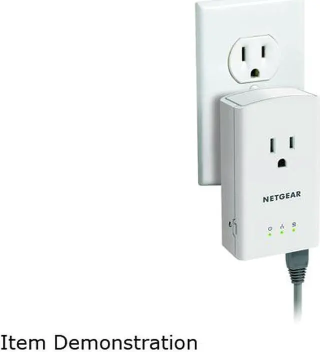 Alt view image 5 of 5 - Netgear XAVB5421-100PAS AV500 1-Port Essentials Edition Powerline Kit with Pass-Thru Outlet,up to 500Mbps
