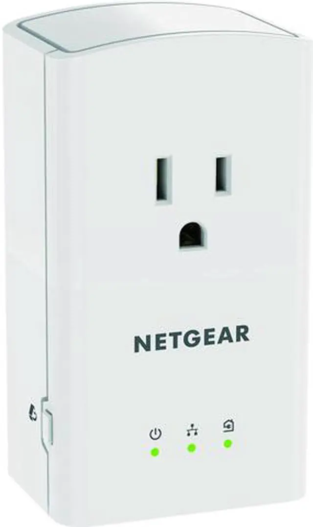 Alt view image 2 of 5 - Netgear XAVB5421-100PAS AV500 1-Port Essentials Edition Powerline Kit with Pass-Thru Outlet,up to 500Mbps