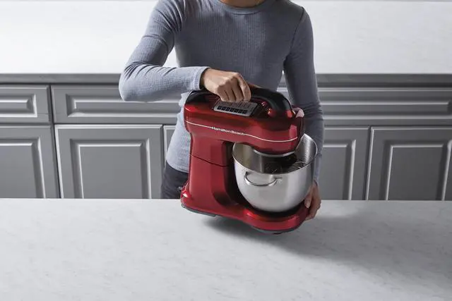Alt view image 9 of 10 - Hamilton Beach 63395 7 Speed Stand Mixer, Metalic Red