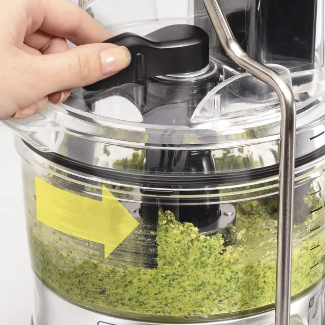 Alt view image 5 of 8 - Hamilton Beach Stack & Snap Food Processor 8-Cup with Adjustable Slicing Blade, Built-in Bowl Scraper & Storage Case (70820)